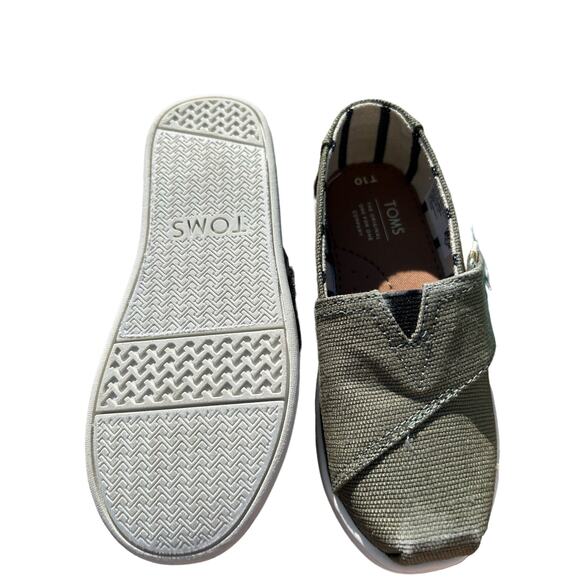 TOMS Unisex Tiny Alpargata Espadrilles – Size 10 T, Eco-Friendly Kids' Loafers - Picture 5 of 5